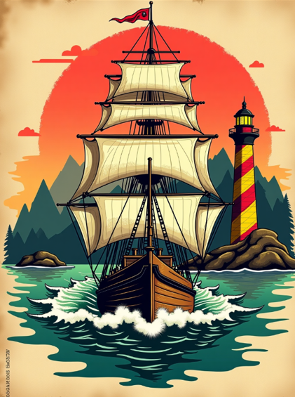 Navio traditional colorido